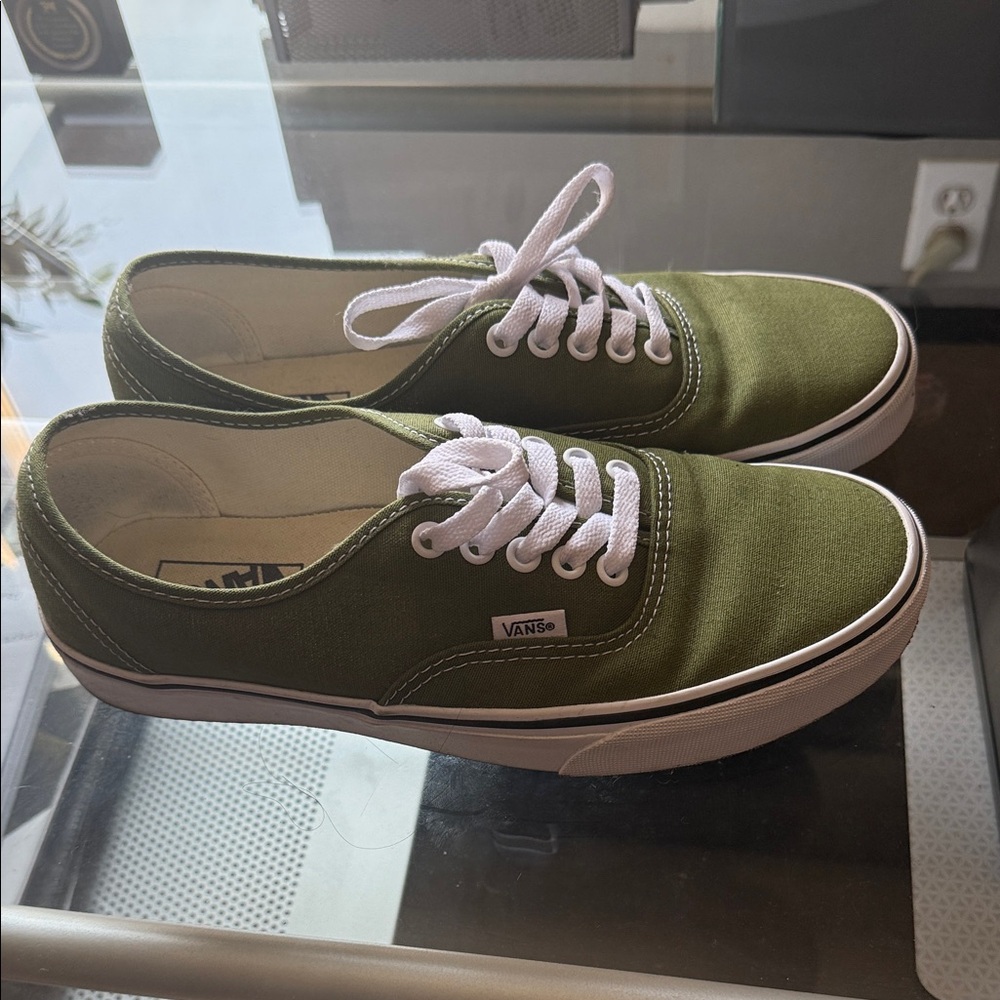 Vans Olive Green Canvas Shoes
